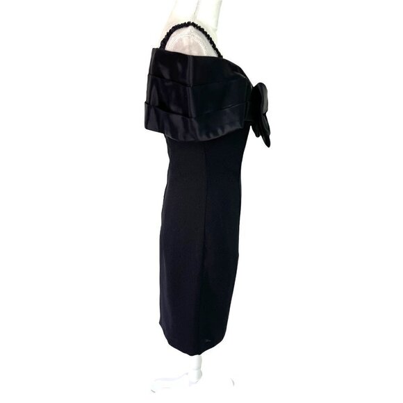 Shuet Young For HW Collection Dress Womens Size 9 10 Off The Shoulder Bow Front - Picture 3 of 12